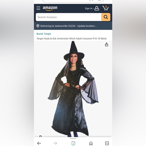 NWT Hyde & Eek! Antoinette Witch DRESS| Size…M. HALLOWEEN plus FREE HAT! - Picture 1 of 2